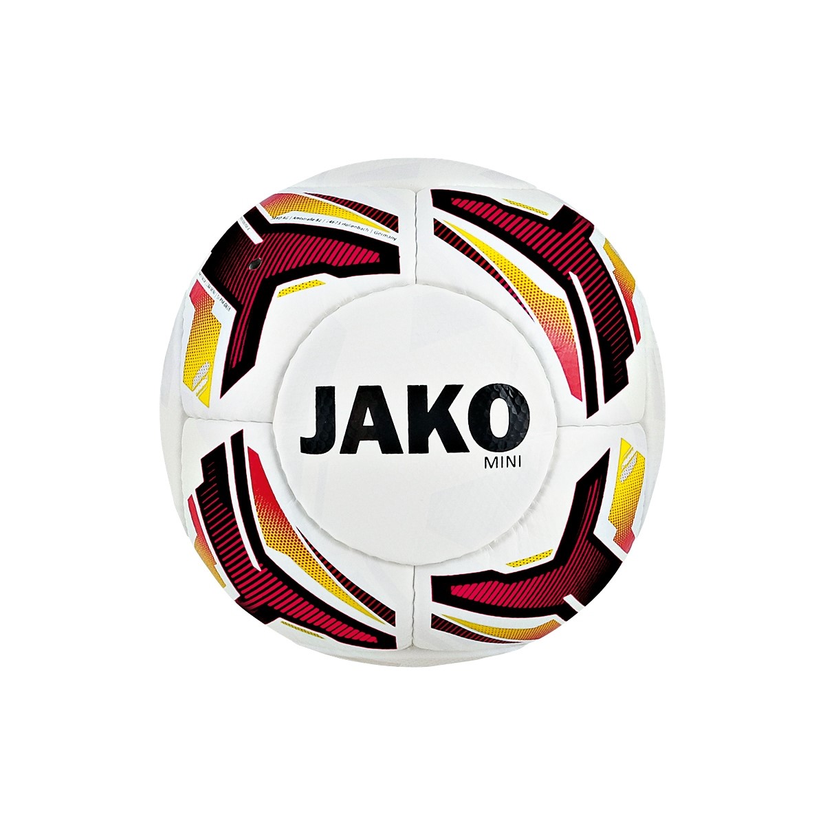 JAKO Miniball weiß/schwarz/rot/gelb