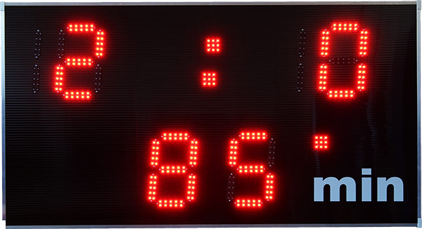 Anzeigetafeln Fußball